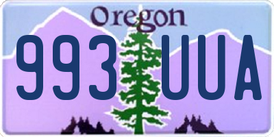 OR license plate 993UUA