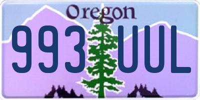 OR license plate 993UUL