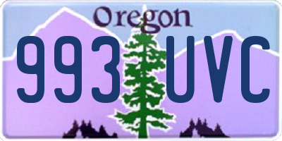 OR license plate 993UVC