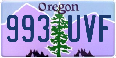 OR license plate 993UVF