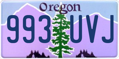 OR license plate 993UVJ