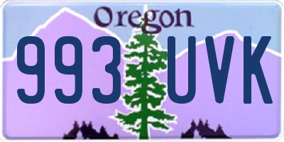 OR license plate 993UVK