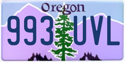OR license plate 993UVL