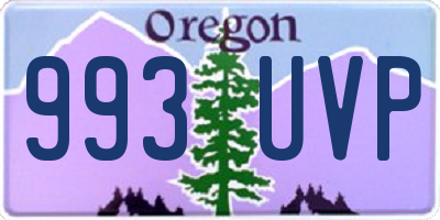 OR license plate 993UVP