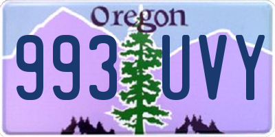 OR license plate 993UVY