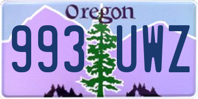 OR license plate 993UWZ