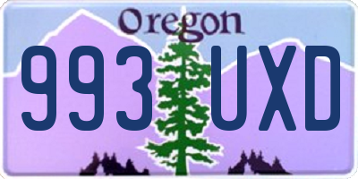 OR license plate 993UXD