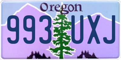 OR license plate 993UXJ