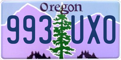 OR license plate 993UXO