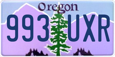 OR license plate 993UXR