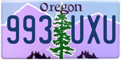 OR license plate 993UXU