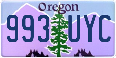 OR license plate 993UYC
