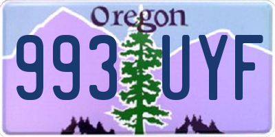 OR license plate 993UYF