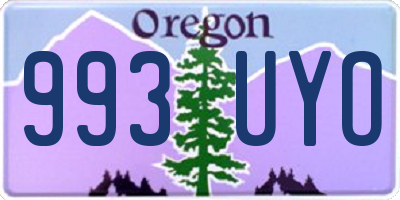 OR license plate 993UYO