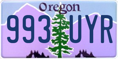 OR license plate 993UYR