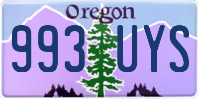 OR license plate 993UYS