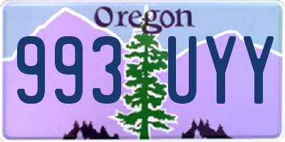 OR license plate 993UYY