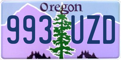 OR license plate 993UZD