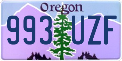 OR license plate 993UZF