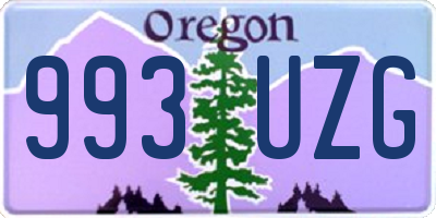 OR license plate 993UZG