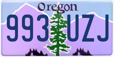 OR license plate 993UZJ