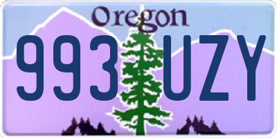 OR license plate 993UZY