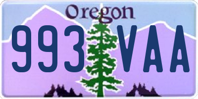 OR license plate 993VAA