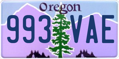 OR license plate 993VAE