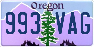 OR license plate 993VAG