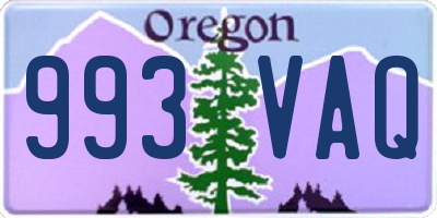 OR license plate 993VAQ