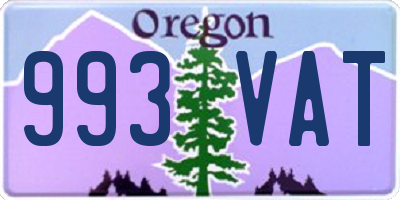 OR license plate 993VAT