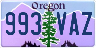 OR license plate 993VAZ