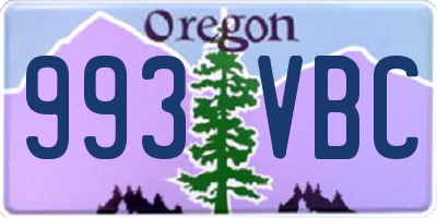 OR license plate 993VBC