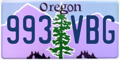 OR license plate 993VBG