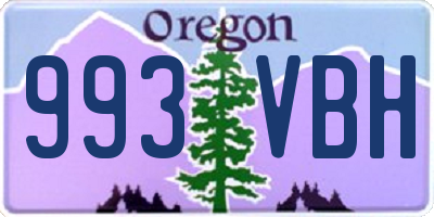 OR license plate 993VBH