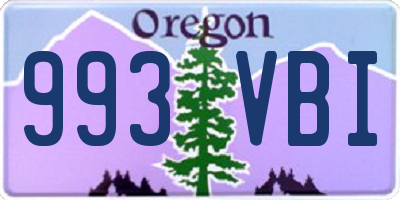 OR license plate 993VBI