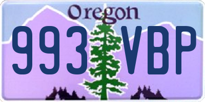 OR license plate 993VBP