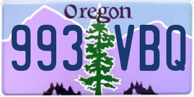 OR license plate 993VBQ