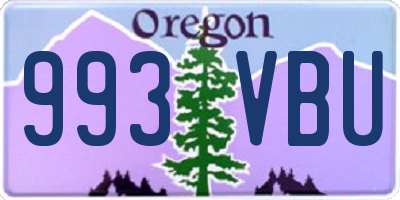 OR license plate 993VBU
