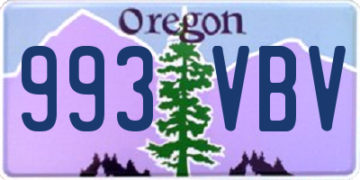 OR license plate 993VBV