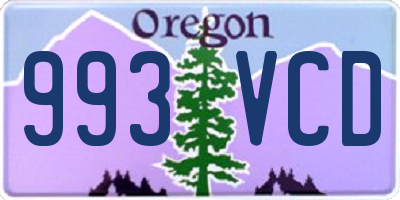 OR license plate 993VCD