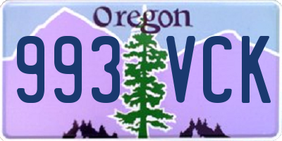 OR license plate 993VCK