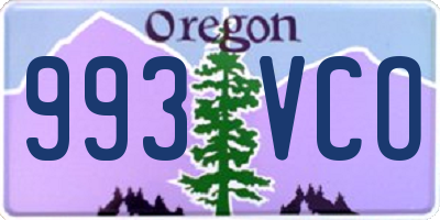 OR license plate 993VCO