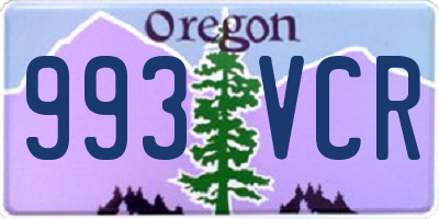 OR license plate 993VCR