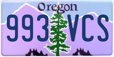 OR license plate 993VCS