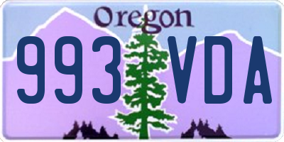 OR license plate 993VDA