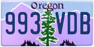 OR license plate 993VDB