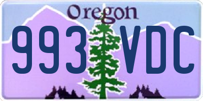 OR license plate 993VDC