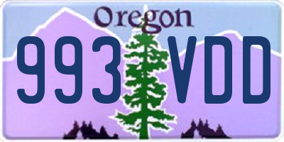 OR license plate 993VDD