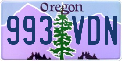 OR license plate 993VDN